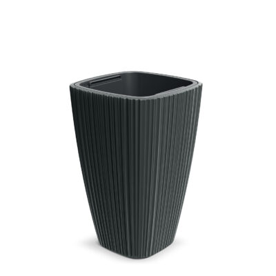 Vazonas ORO SQUARE su įdėklu 23/8 L 290x290x450 mm t. pilka sp. Prosperplast