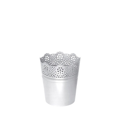 Vazonas LACE 0,5 L D112xH130 mm balta sp. Prosperplast