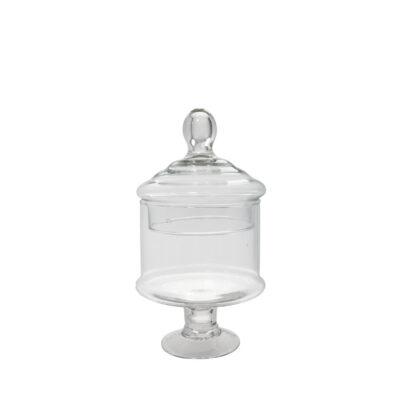 Indelis stiklinis saldainiams su dangteliu H23 cm 8445393443959