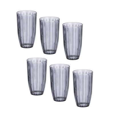 Stiklinių komplektas 6 vnt 440 ml pilkos spalvos Chloe Vivalto 12395