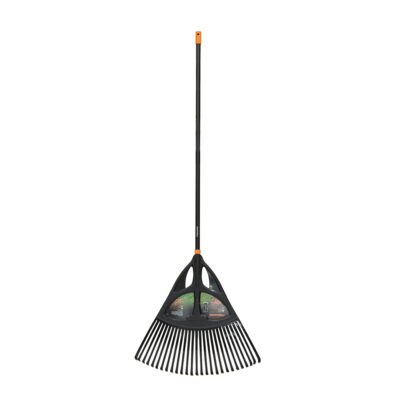 Grėblys-šluota plastikinis 27 dantų su kotu 65x4x173 cm Solid XL Fiskars 304673