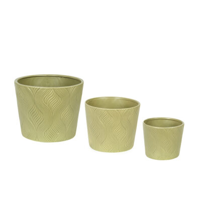 Vazonas keramikinis 3 vnt. 25x25x20 cm 8445393214054