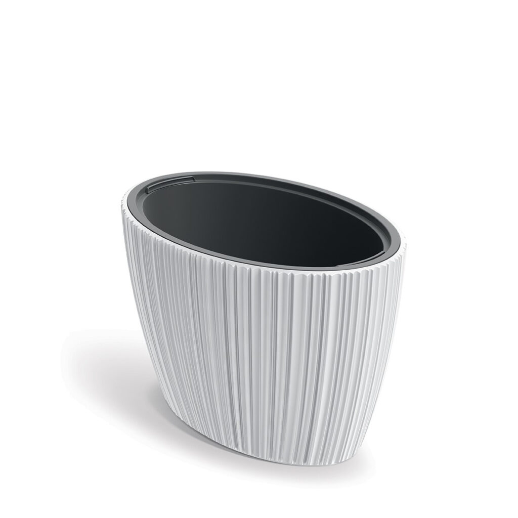 Vazonas ORO su įdėklu 63/24 L 395x595x380 mm balta sp. Prosperplast