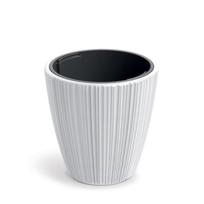 Vazonas ORO ROUND su įdėklu 60/31 L D470xH500 mm balta sp. Prosperplast