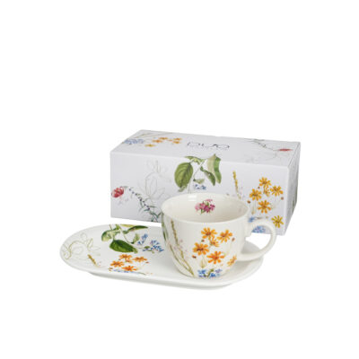 Puodelis su lėkštele 450 ml COLORS OF NATURE DUO