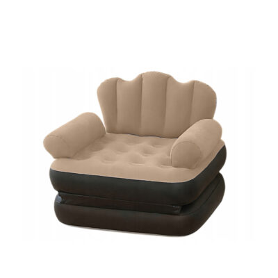 Fotelis-čiužinys pripučiamas sulankstomas 2in1 H85x190x20 cm ruda sp. 27536_BR