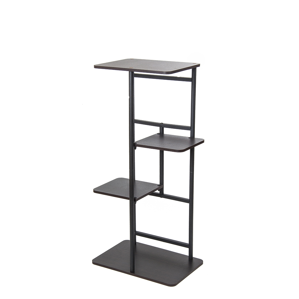 Stovas gėlėms metalinis juodos sp. 4 aukštų 83x53x43cm