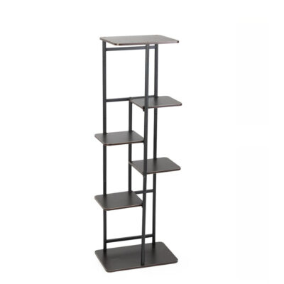 Stovas gėlėms metalinis juodos sp. 6 aukštų 75x57x42cm