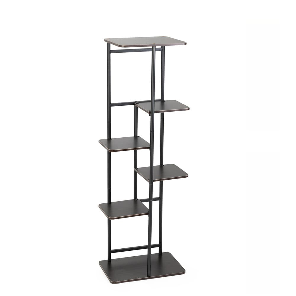 Stovas gėlėms metalinis juodos sp. 6 aukštų 75x57x42cm