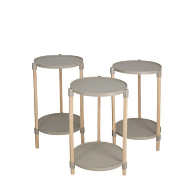 Staliukų kompl. vazonams 3 vnt. medis/plastikas 29x29xH42/45/47 cm 8445393472164
