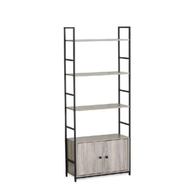 Lentyna pastatoma su spintele 60x24x144 cm juoda, medis MobleKit BY05014079182