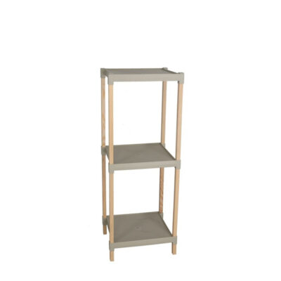 Lentyna pastatoma medinė/plastikinė 3 lentynos 72x28x25 cm 8445393472133