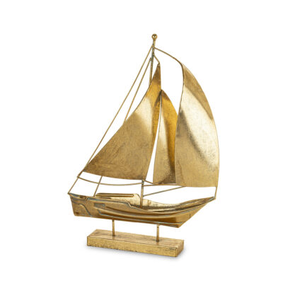 Statulėlė metalinė Laivas aukso spl.45x33x8 cm 184634