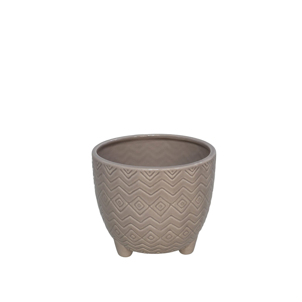 Vazonas keramikinis rudas 14x14x12 cm 8445393401874