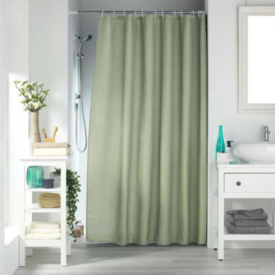 Dušo užuolaida 180x200 cm JACQUARD QUARTZ žalia sp. douceur d'intérieur