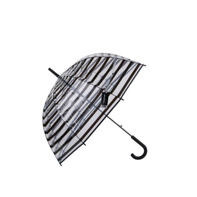 Skėtis automatinis ilgas permatomas D86 cm H84 cm su juostelėmis 871341481872