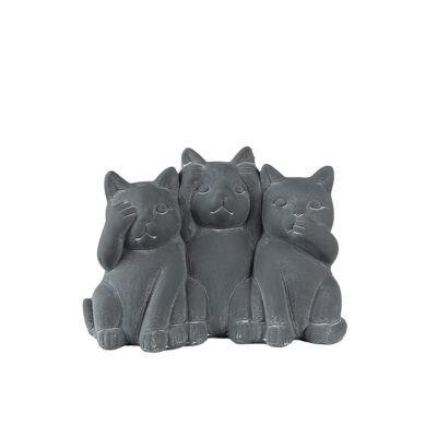 Figūrėlė 3 katės betoninė 22x10x16 cm Clayre