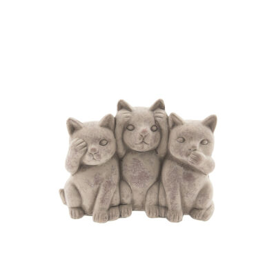 Figūrėlė 3 katės betoninė 22x10x16 cm Clayre