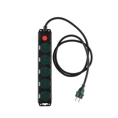 Ilgintuvas elektros 1,5 m 5 lizdų su jungtuku, tinka laukui IP44 Tarmo 614146
