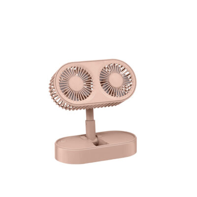 Ventiliatorius pastatomas USB 1200Ah rožinis D15x7,6 cm 871125243641