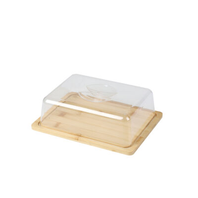 Padėklas sūriui su plastikiniu dangčiu 24x18x7 cm Bambou & CO 37740