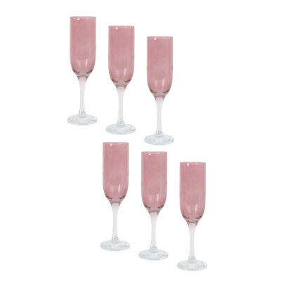 Taurės šampanui 210 ml 6 vnt komplektas rausvos sp. LAV HP-RS22167