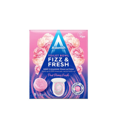 Tabletės klozeto valymui 8 vnt. PINK PEONY FRESH FRAGNANCE ASTONISH