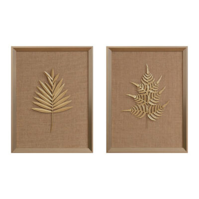 Sienos dekoracija Lapas metaliniame rėme 60x45x3,5 cm HE1461 Widdop