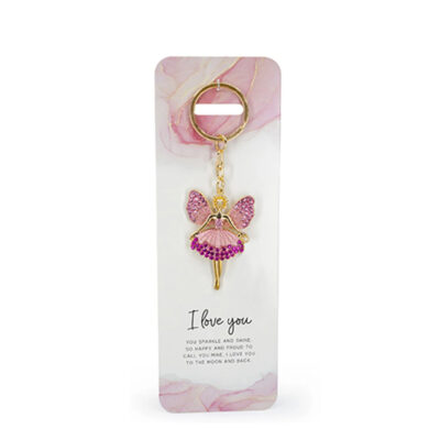 Raktų pakabukas Angelas rožinis 1x12x4 cm 93961 Celebrations Widdop