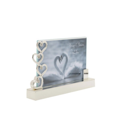 Rėmelis metalinis su širdutėmis sidabro sp. 10x15 cm WG1206 Celebrations Widdop