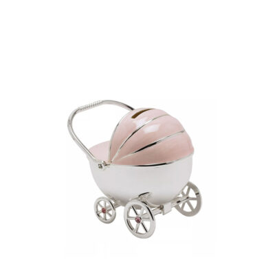 Taupyklė Vežimėlis rožinis metalinis 13x10x11 cm BM392 Bambino Widdop