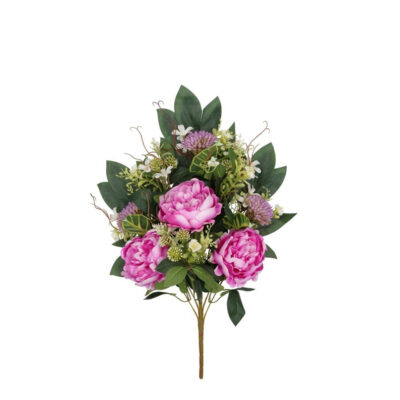 Dekoratyvinė gėlių puokštė Bijūnai violetinė sp. 20x40x56cm 8445393581316