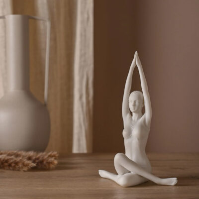 Figūrėlė moteris praktikuojanti jogą 18x7x9 cm 63252 Serenity Widdop