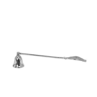 Žvakių gesiklis metalinis sidabro spl. DECOSILUET 31x 4 x5.5 cm