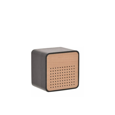 Laikrodis žadintuvas su Bluetooth medinis juodas 8x6x8 cm 9626B Interval Widdop