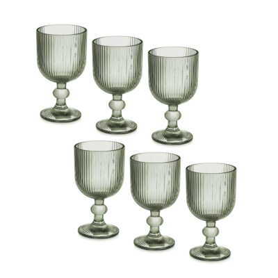 Taurės vynui 260 ml 6 vnt komplekt. žalsvos sp. Vivalto 84914