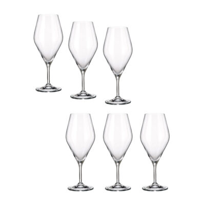 Taurės vynui 470 ml 6 vnt komplektas CRYSTAL BOHEMIA 6341SI9747