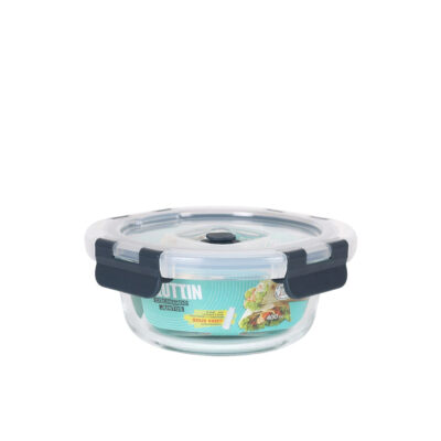 Dėžutė maistui hermetinė stiklinė D15xH6 cm 400 ml Quttin QT-VA24940