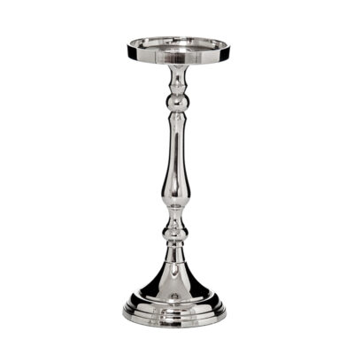 Žvakidė 1 žvakei metalinė nikeliuota h 29 cm 11302-L SAVEX