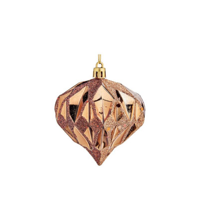 Eglutės papuošalai 6 vnt DIAMOND plastikiniai D8xH9 cm Krist+ 96294 KLD