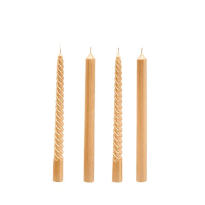 Žvakės 4 vnt 25 cm D2,1 cm aukso spalva Atmosphera 129849BR KLD