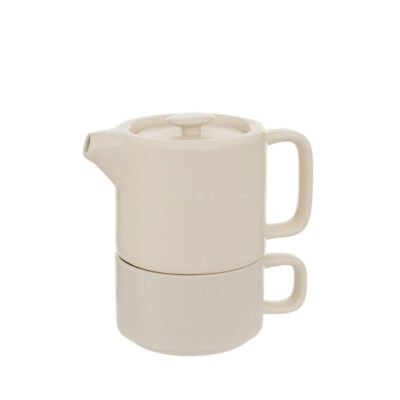 Arbatinukas su puodeliu keramikinis 400 ml kreminė sp. Secret de Gourmet 160724F