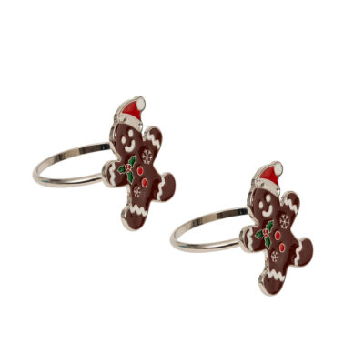 Žiedai servetėlėms metaliniai 2 vnt Sausainiukas 3,5x3,7x4 cm Atmosphera KLD
