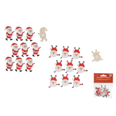 Klijuojama  dekoracija   Kalėdų senis 10vnt 4.5x4 cm(mix2)8445393468426KLD
