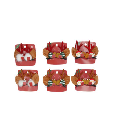 Kalėdiniai plaukų segtukai 5x7 cm (mix 6) 8445393467535 KLD