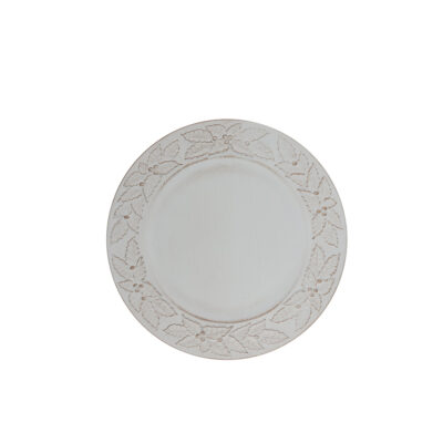 Padėklas/polėkštė plastikinė Kalėdinė gėlė D33 cm, balta sp. 8445393680293 KLD