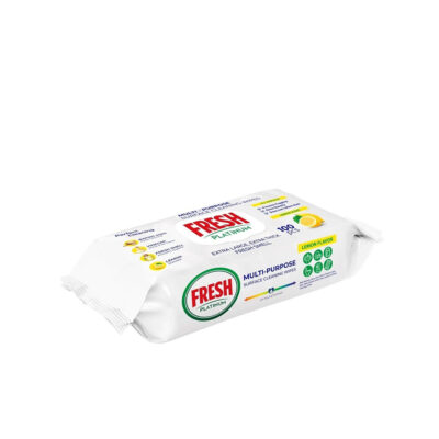 Servetėlės drėgnos paviršių valymui 100 vnt. PLATINUM FRESH