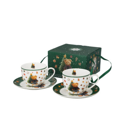Puodeliai 2 vnt. porcelianiniai Teddy 270 ml DUO KLD
