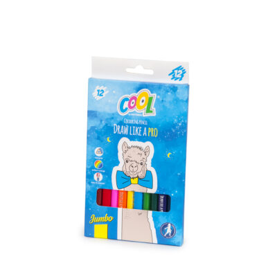 Spalvoti pieštukai 12 vnt. JUMBO COOL BY VICTORIA