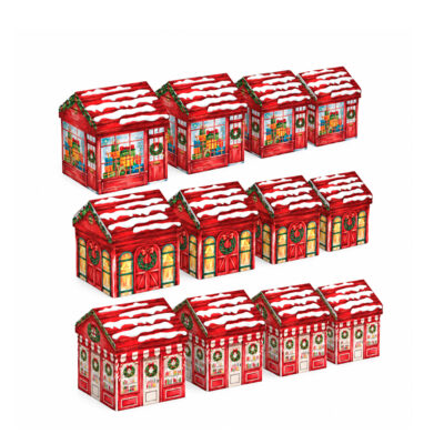 Dėžutės dovanoms pakuoti 4 vnt. 15x15x18 cm (mix 3) 8445393674780 KLD